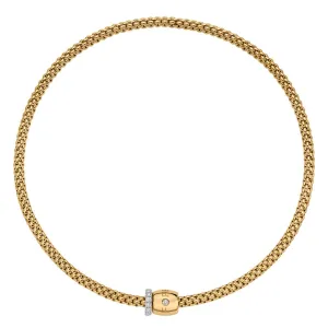 Fope Solo 18ct Yellow Gold 0.47ct Diamond 43cm Necklace