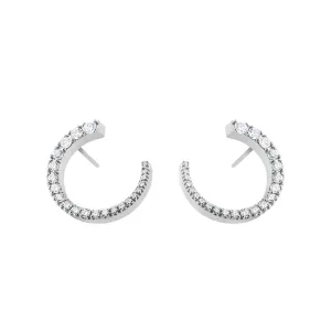 Forever and Always 18K White Gold Earring w. Diamonds