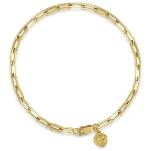 Gabriel 14K Yellow Gold Hollow Paperclip Bracelet