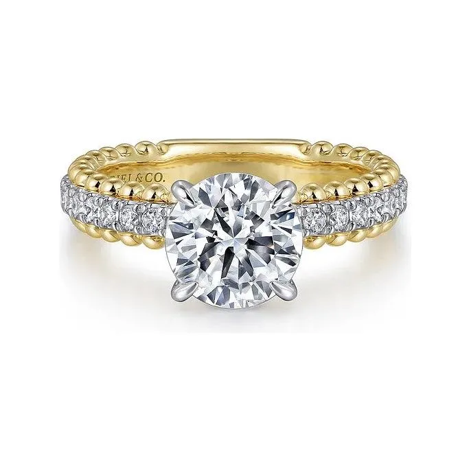 Gabriel " Addi" 14K White-Yellow Gold Diamond Engagement Ring