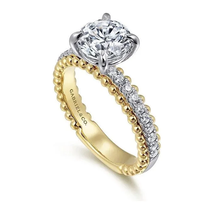 Gabriel " Addi" 14K White-Yellow Gold Diamond Engagement Ring