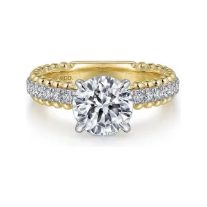 Gabriel " Addi" 14K White-Yellow Gold Diamond Engagement Ring