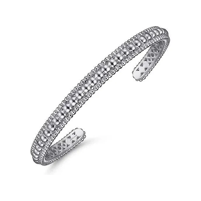 Gabriel Sterling Silver Bujukan Beaded Cuff Bracelet