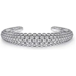 Gabriel Sterling Silver Bujukan Beaded Graduated Cuff Bracelet