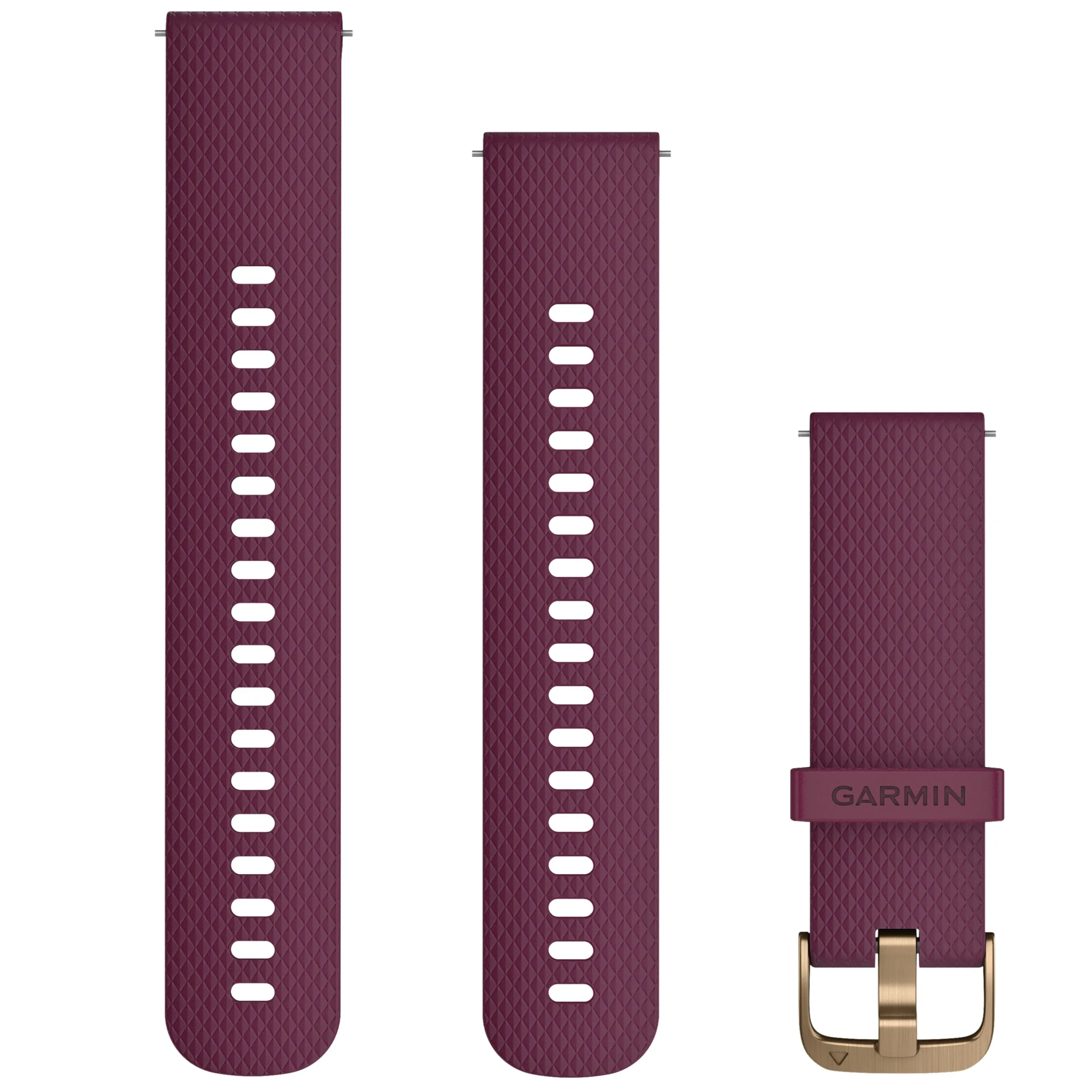 Garmin Quick Release Bands 20mm Berry with Light Gold Hardware 010-12691-05
