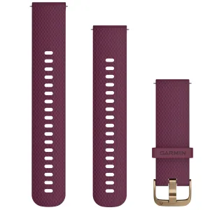 Garmin Quick Release Bands 20mm Berry with Light Gold Hardware 010-12691-05