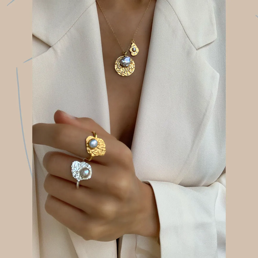 GEMMA Silver Ring w. Pearl