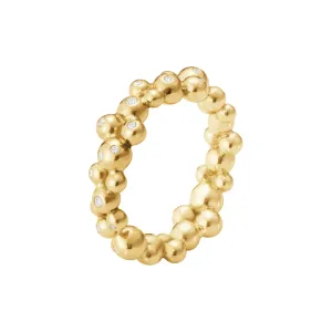 Georg Jensen Moonlight Grapes 18ct Yellow Gold Diamond Band Ring