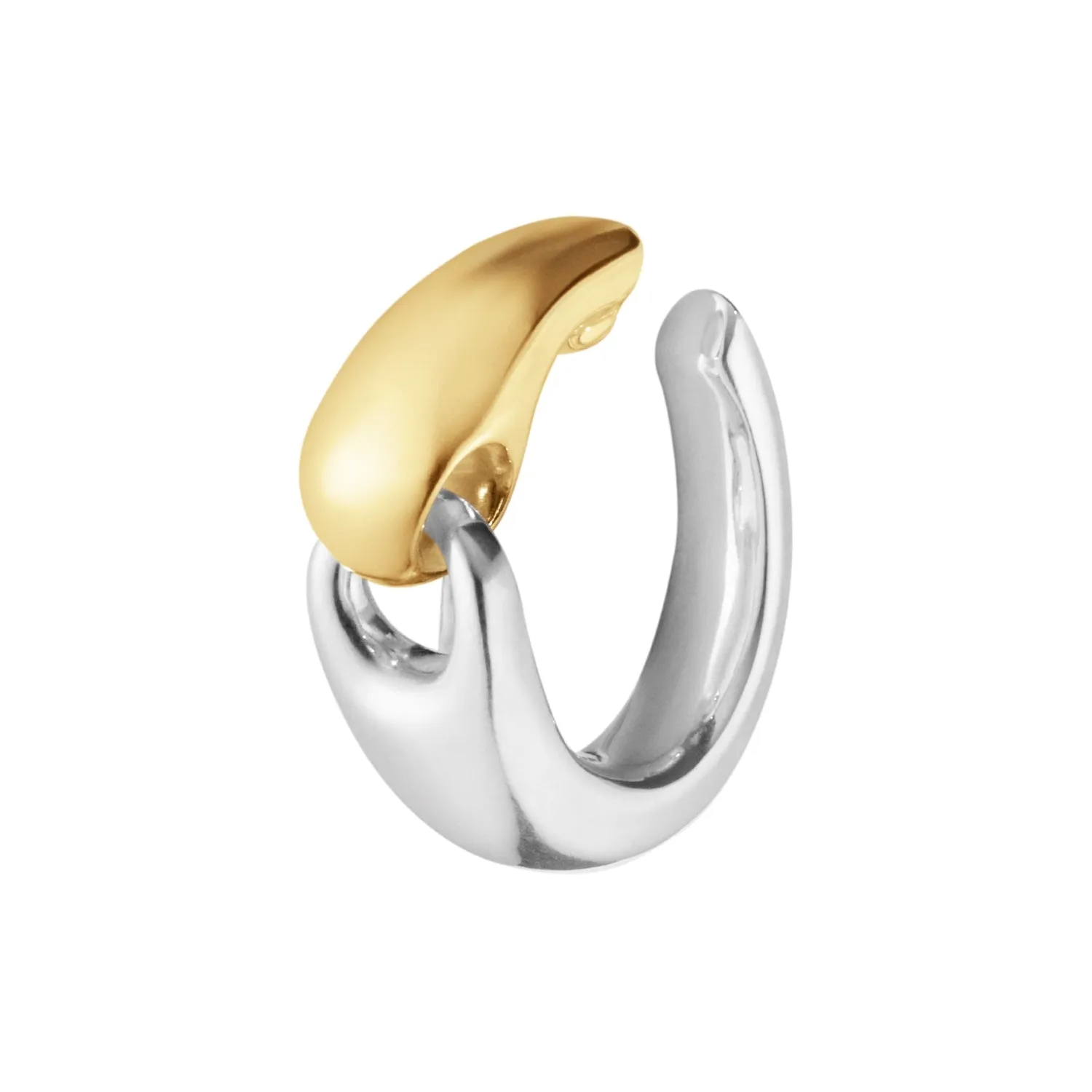Georg Jensen Reflect 18ct Yellow Gold Sterling Silver Earr Cuff