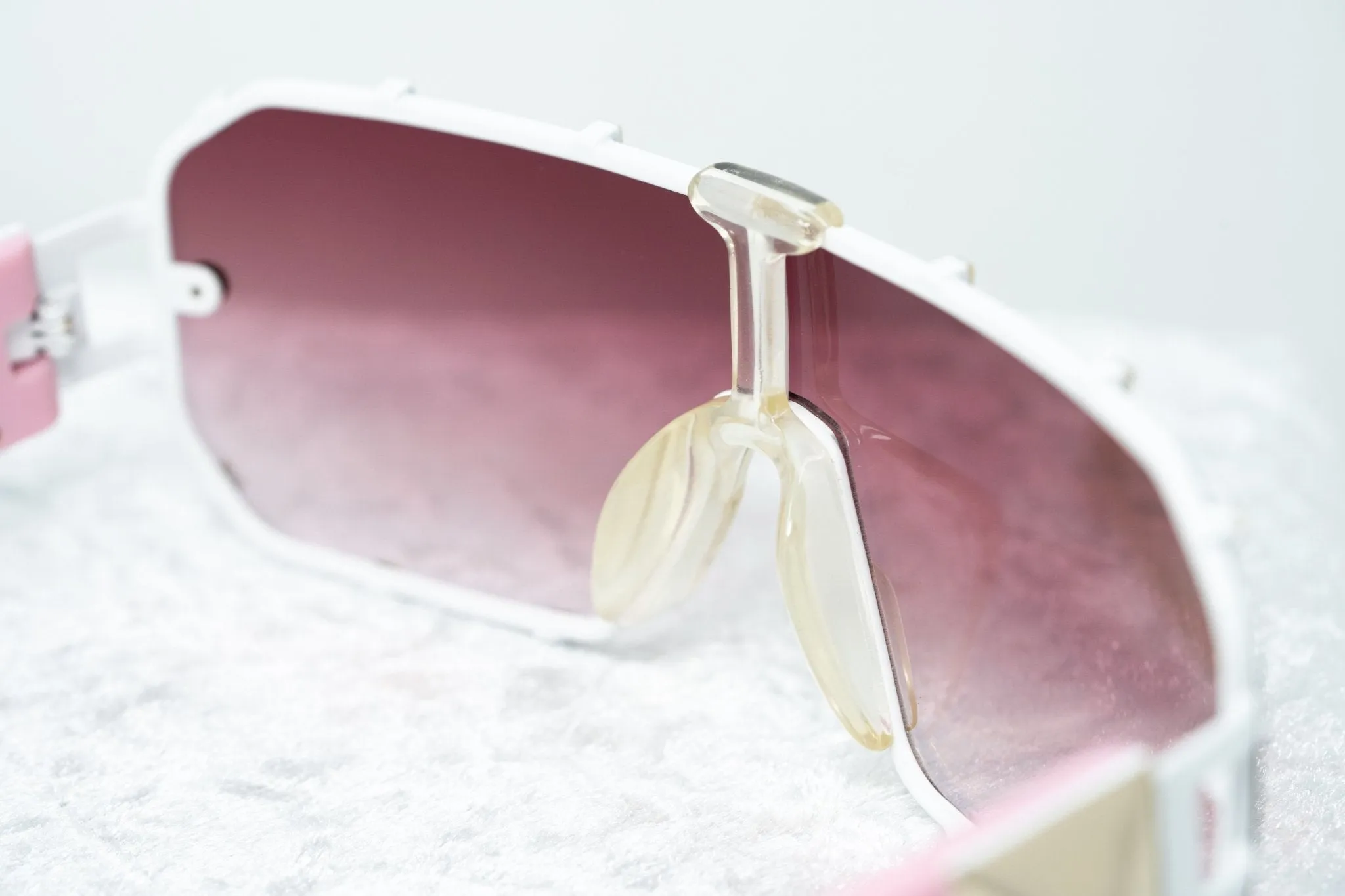 Giles Deacon Sunglasses Shield Pink and Graduated Gold