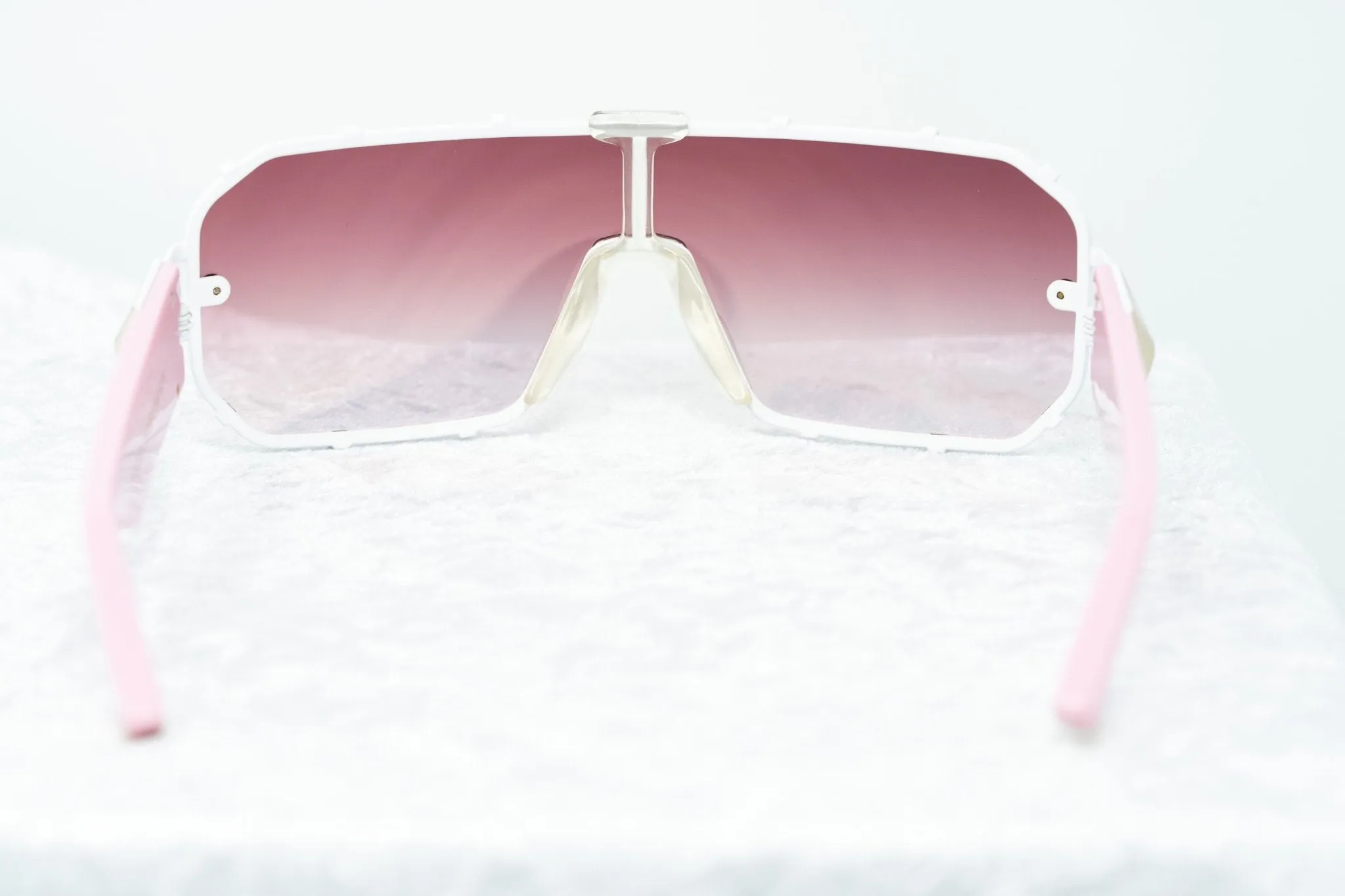 Giles Deacon Sunglasses Shield Pink and Graduated Gold