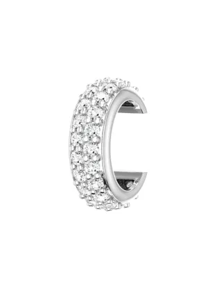 Grand Pave 18K Whitegold Ear Cuff w. Lab-Grown Diamonds