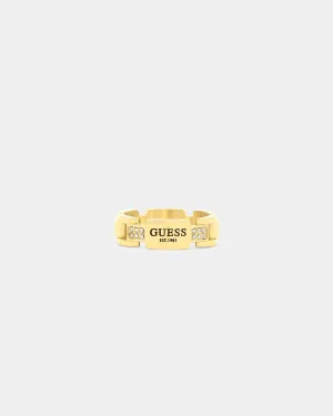 Guess Mainline 20mm Frontiers Flat Ring Gold