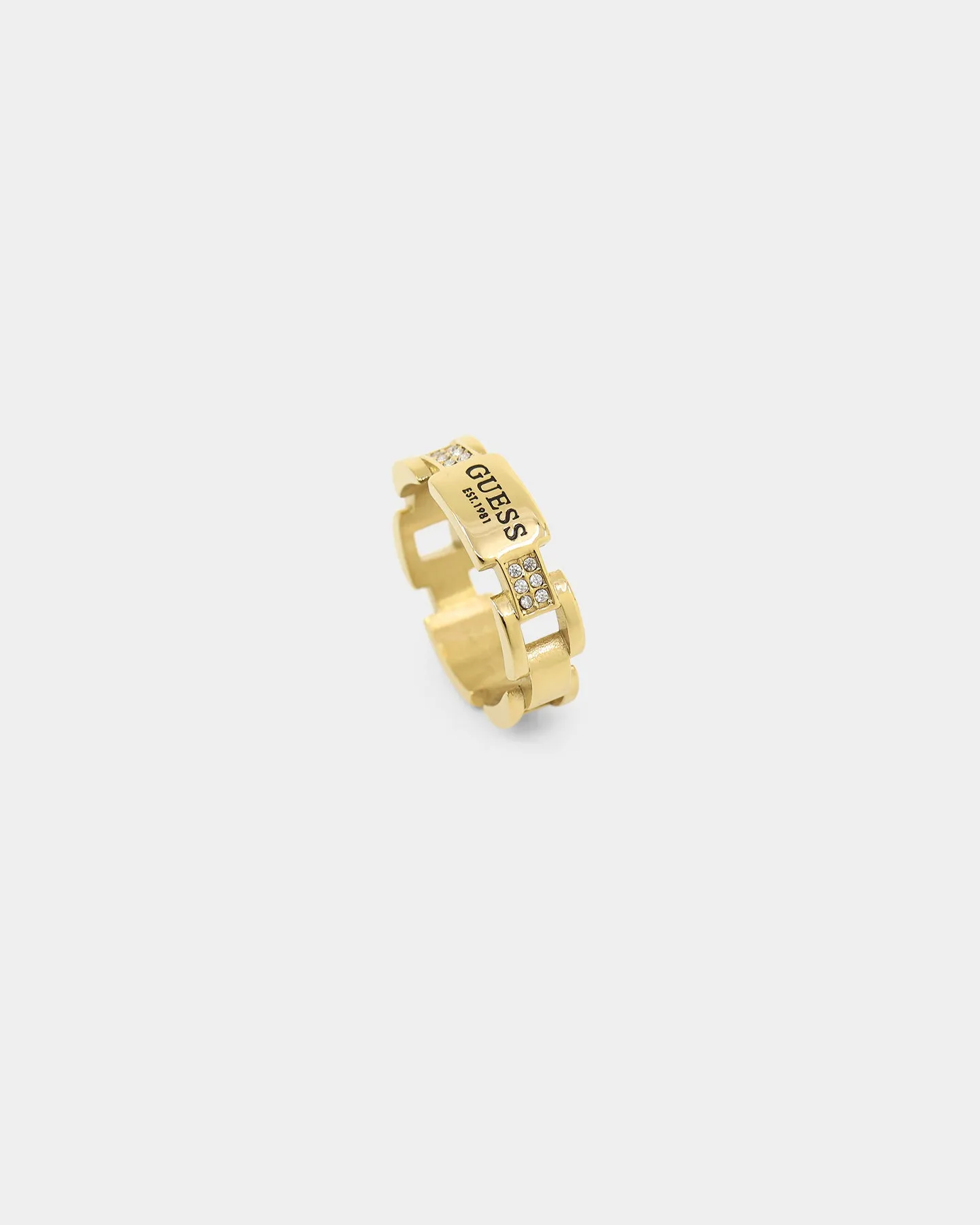 Guess Mainline 20mm Frontiers Flat Ring Gold