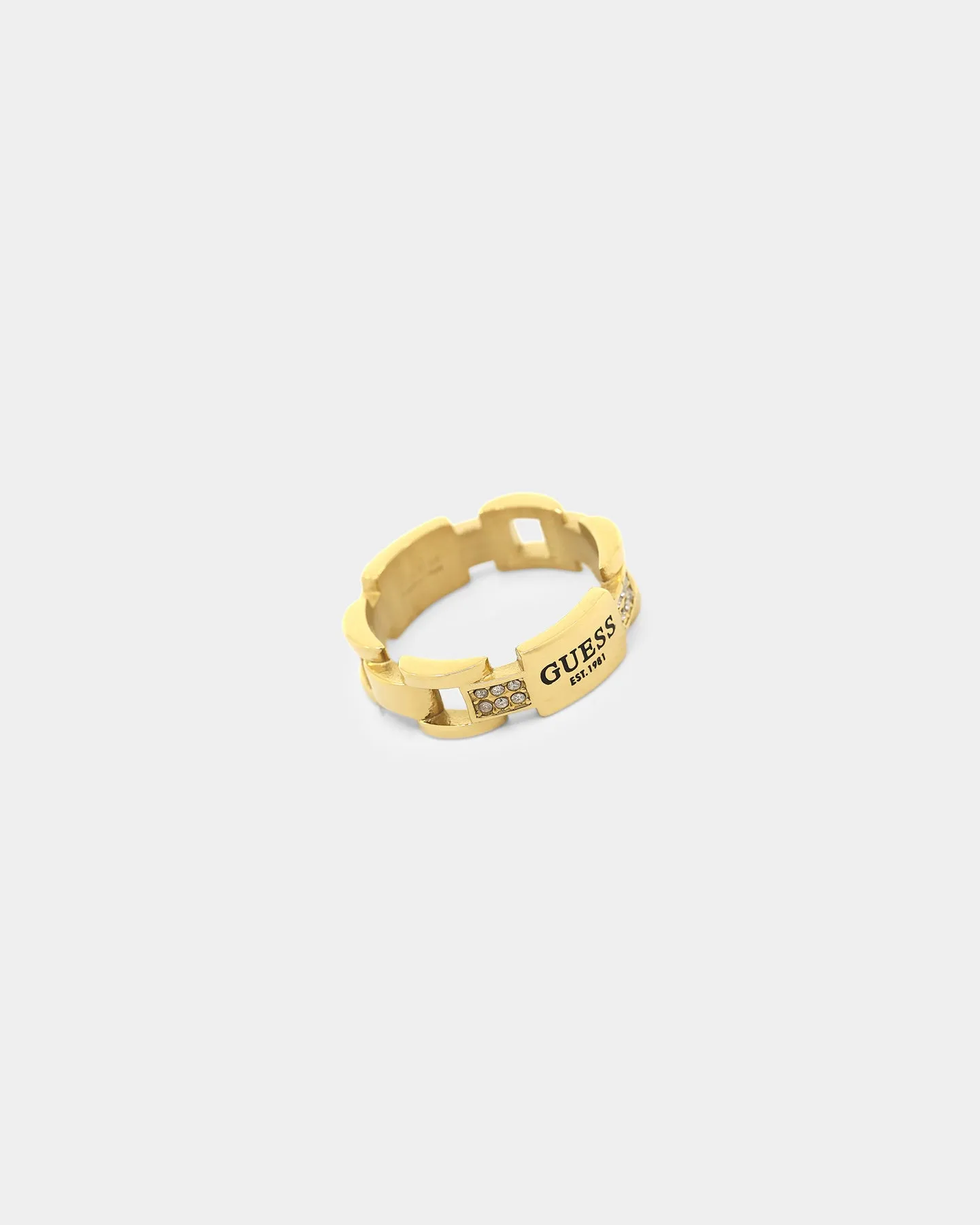 Guess Mainline 21mm Frontiers Flat Ring Gold