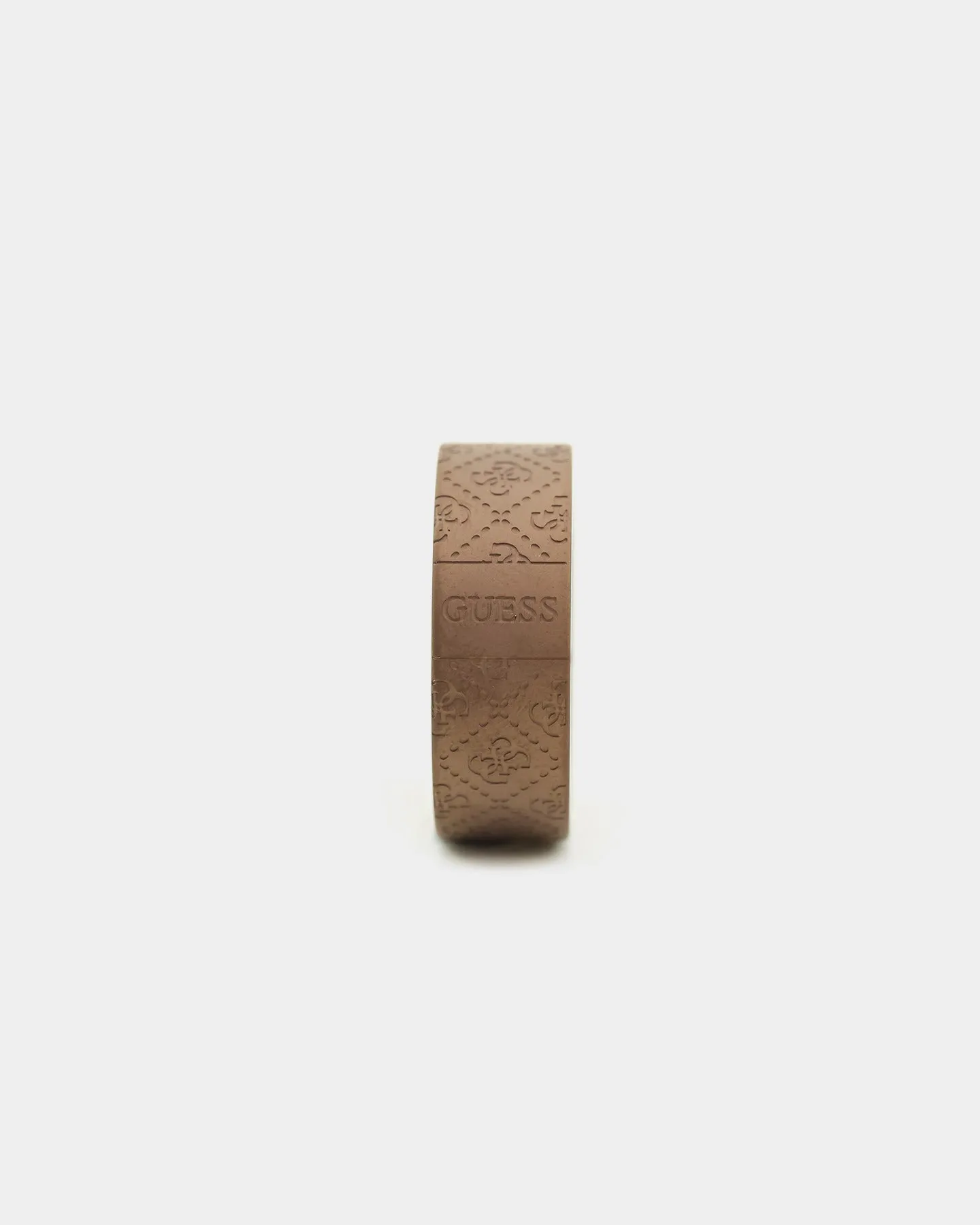 Guess Mainline 8MM X 21MM 4G Pattern Ring Chocolate Brown