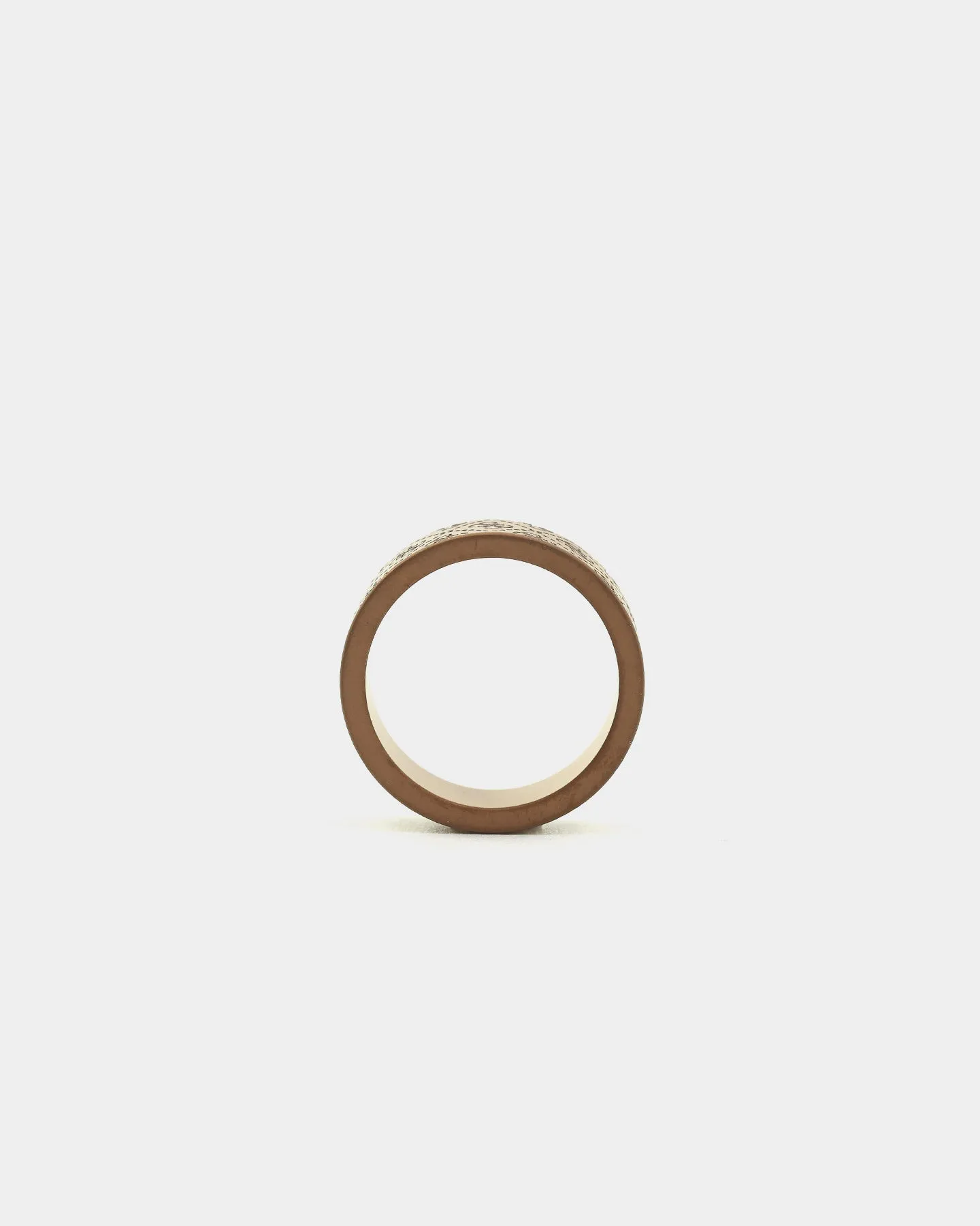 Guess Mainline 8MM X 21MM 4G Pattern Ring Chocolate Brown