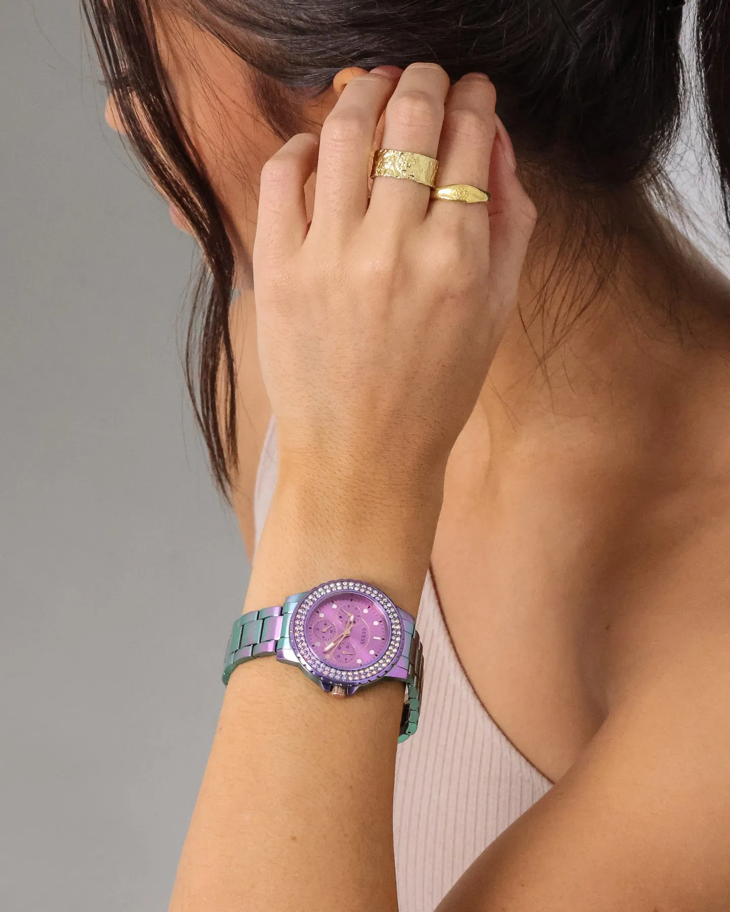 Guess Mainline Crown Jewel Watch Iridescent