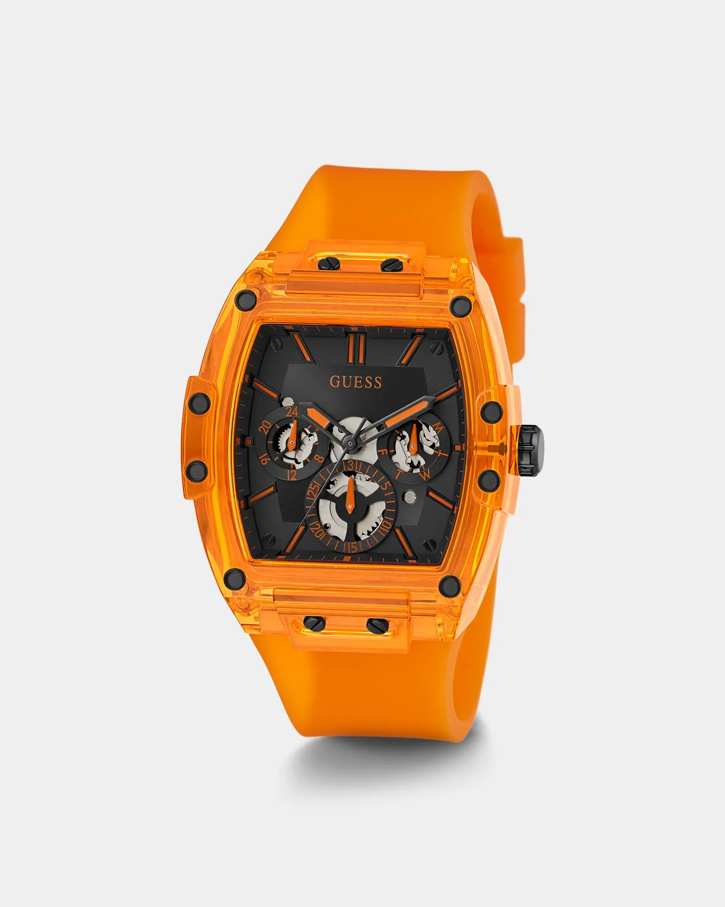 Guess Mainline Phoenix Watch Transparent Orange