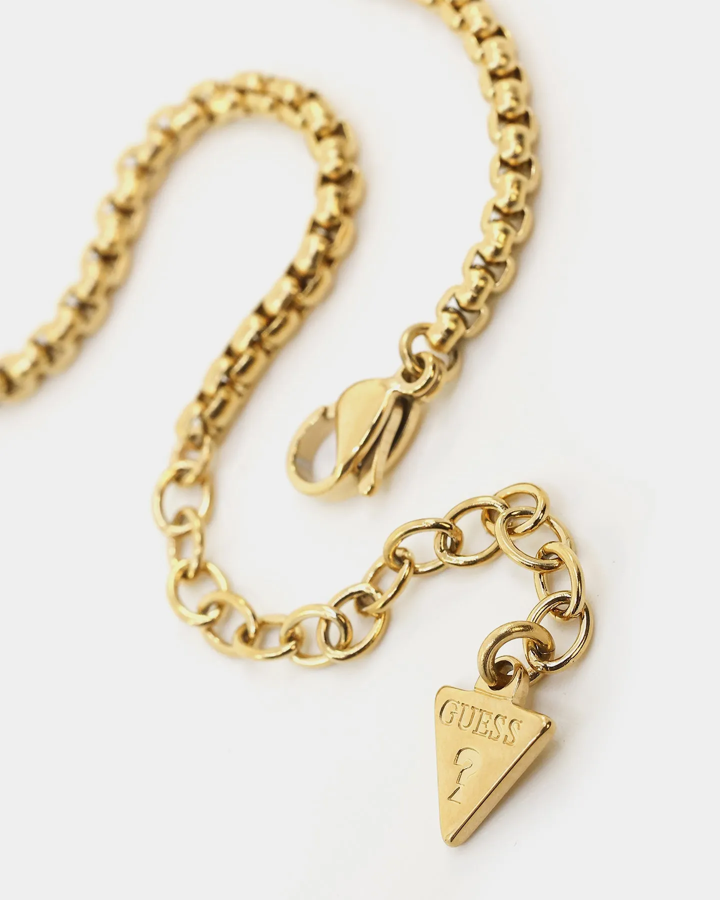Guess Mainline Women's Coin and Crystal 16-18" Choker Necklace Gold