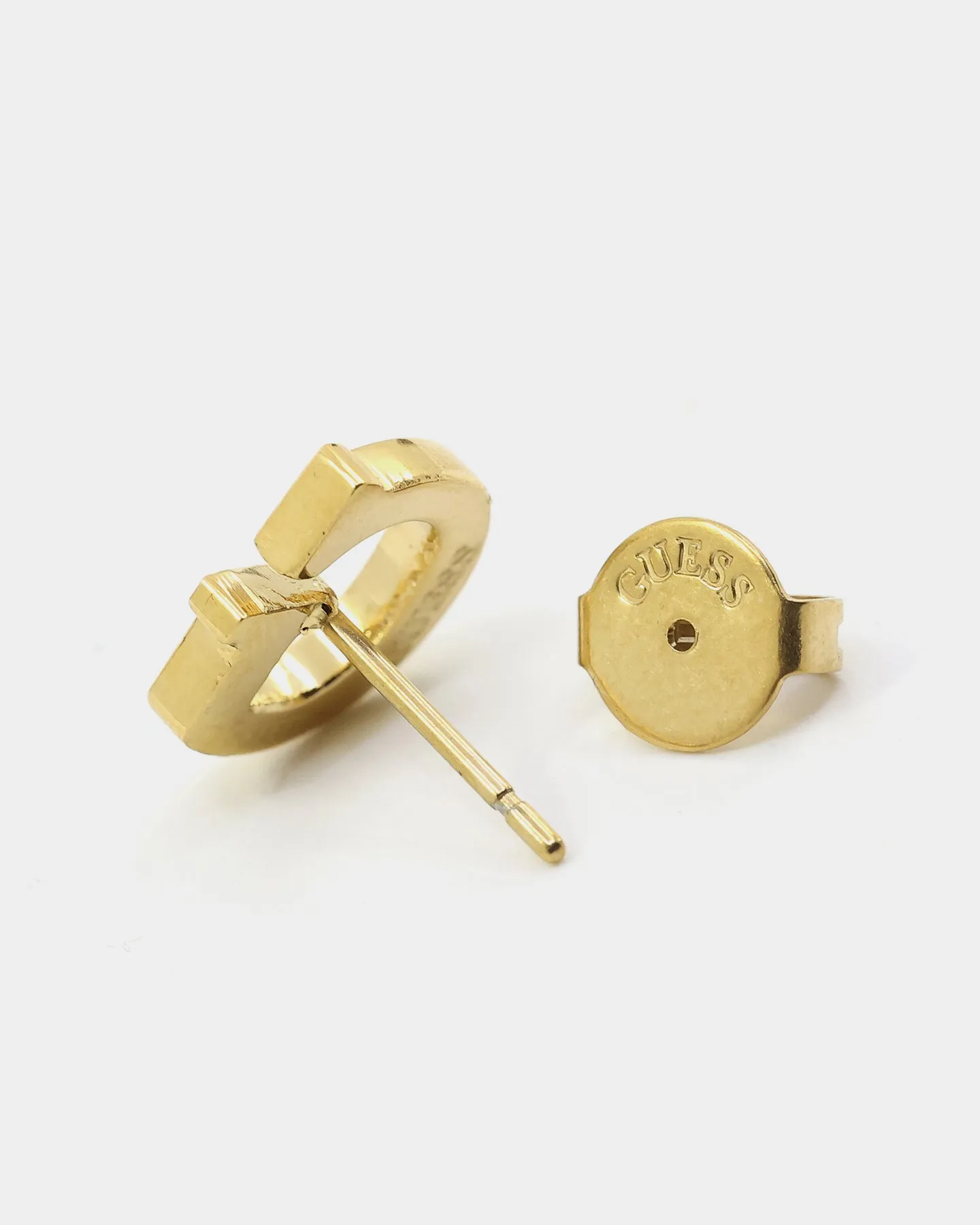Guess Mainline Women's G Round Pave Stud Earrings Gold