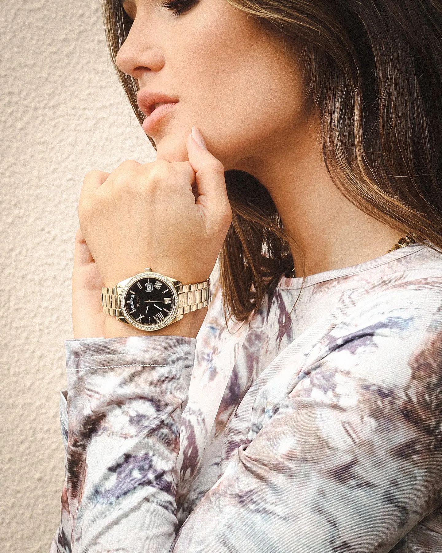 Guess Mainline Women's Luna Watch Gold/Black