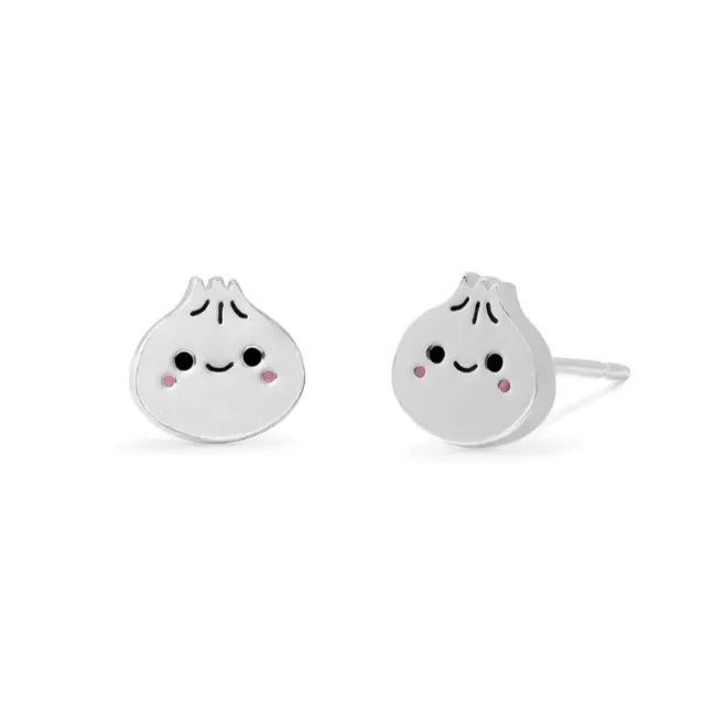 Happy Bao Bun Stud Earrings