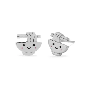 Happy Ramen Noodles Stud Earrings