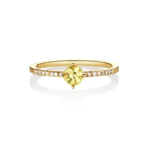 Hima Kaha 18K Gold Ring w. Diamonds & Sapphire