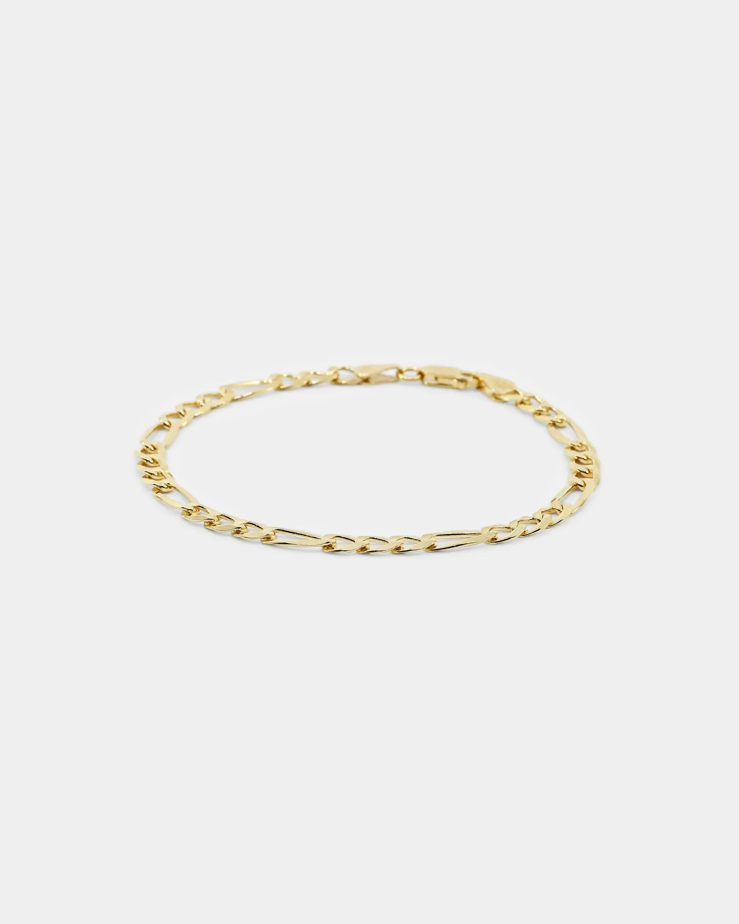 House Of Auric 4.8mm Figaro Bracelet 18k Gold Vermeil