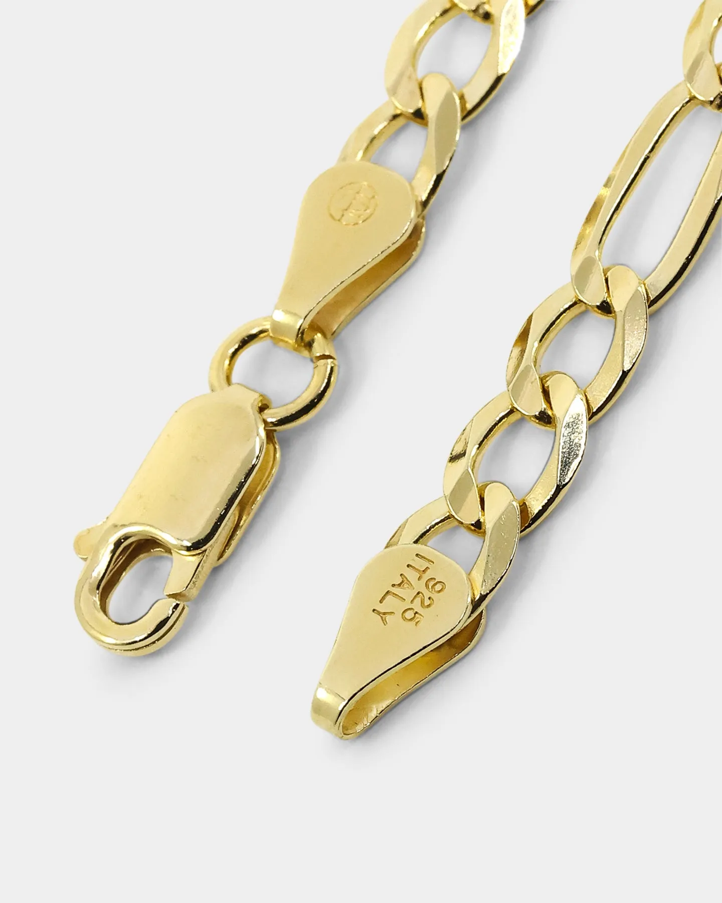 House Of Auric 4.8mm Figaro Bracelet 18k Gold Vermeil