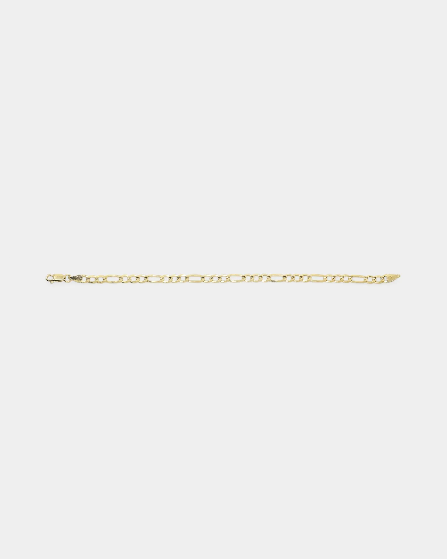 House Of Auric 4.8mm Figaro Bracelet 18k Gold Vermeil