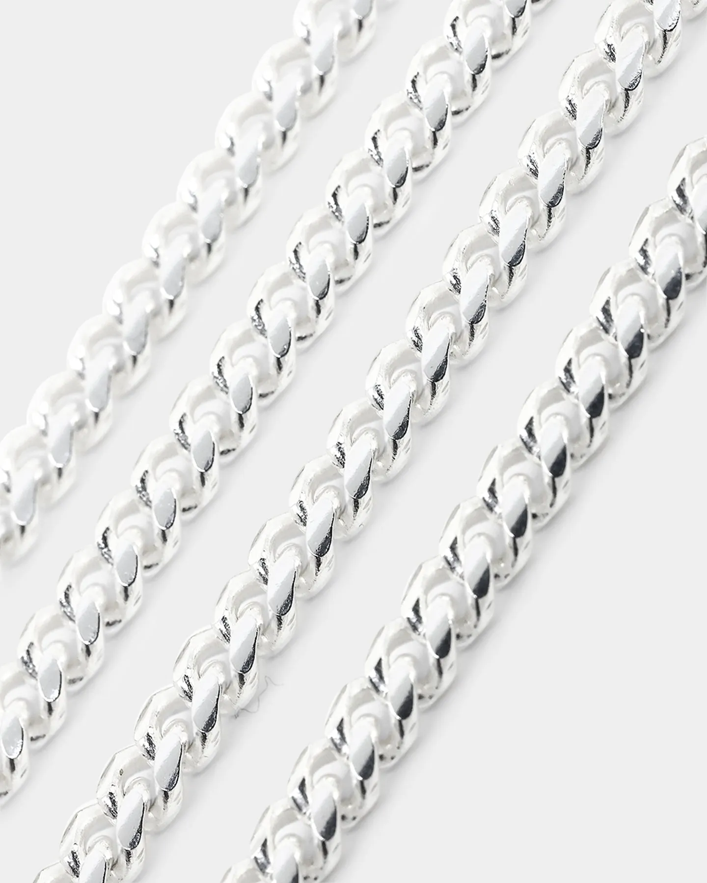 House Of Auric 5mm Cuban Bracelet Set Sterling Silver