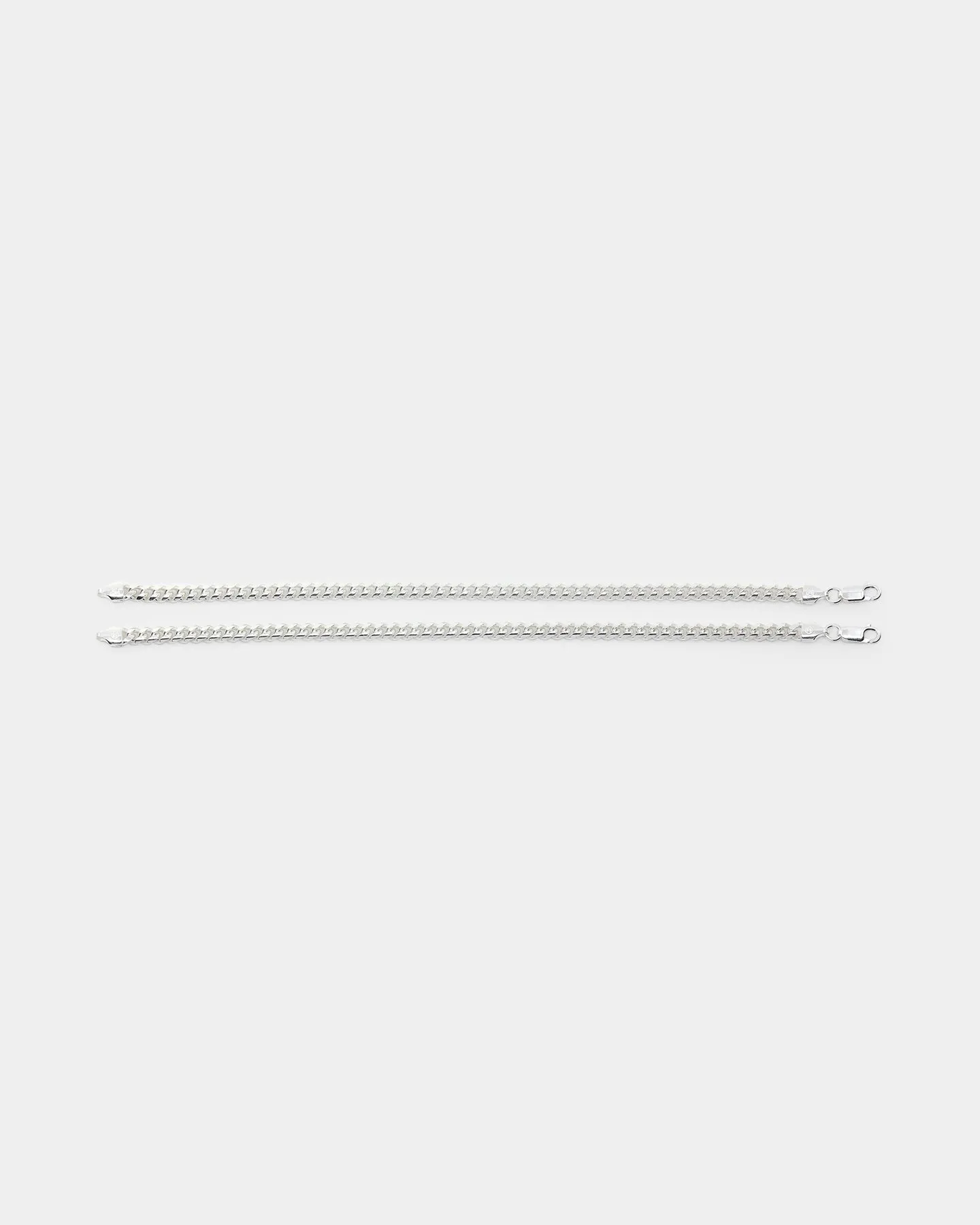 House Of Auric 5mm Cuban Bracelet Set Sterling Silver