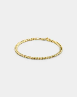 House Of Auric 5mm Cuban Link Bracelet 18k Gold Vermeil