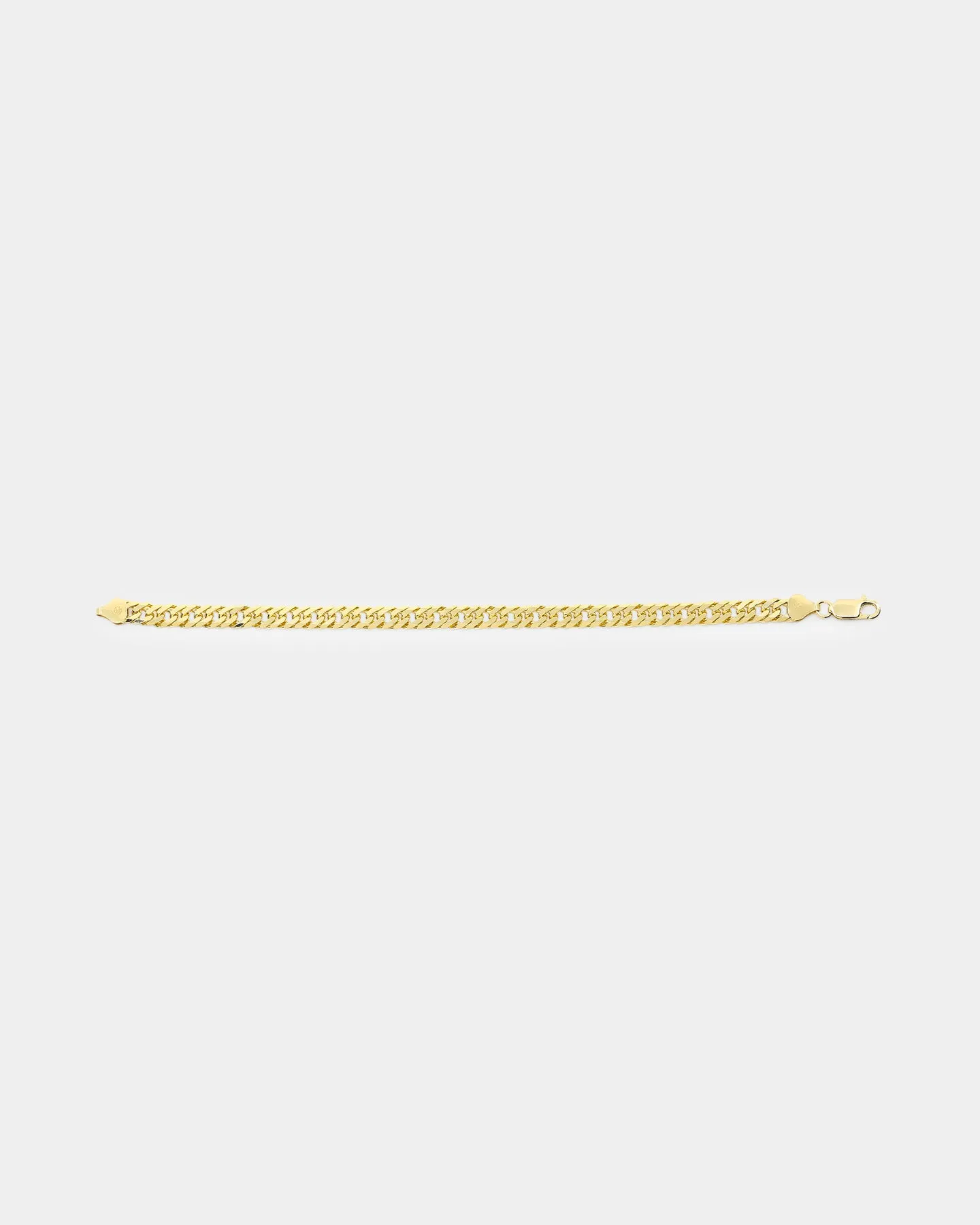 House Of Auric 6.4mm Double Curb Bracelet 18k Gold Vermeil