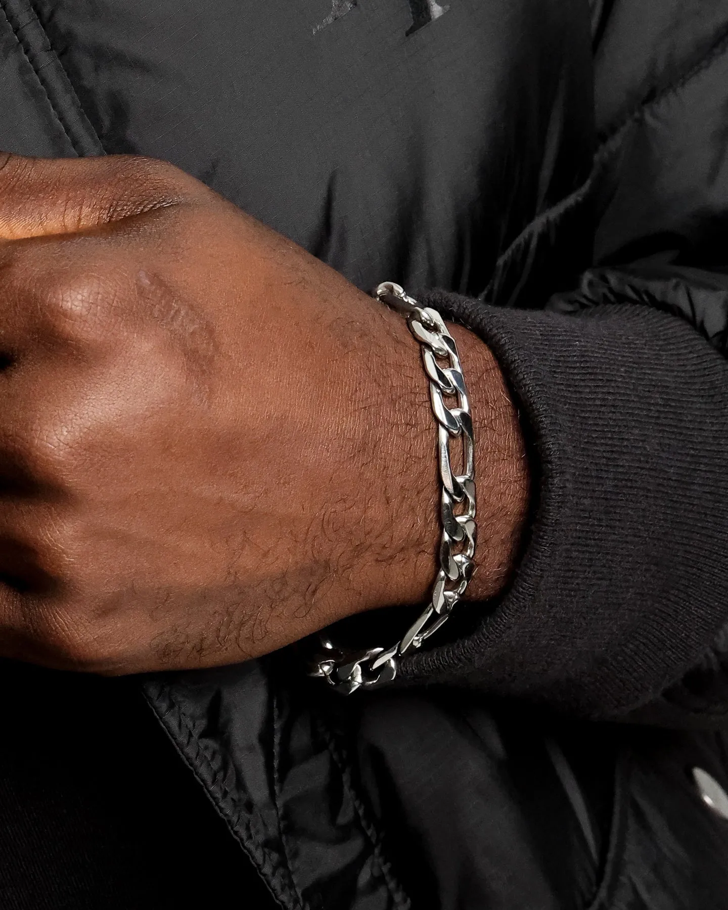 INFRA 9.5mm Figaro Bracelet Stainless Steel