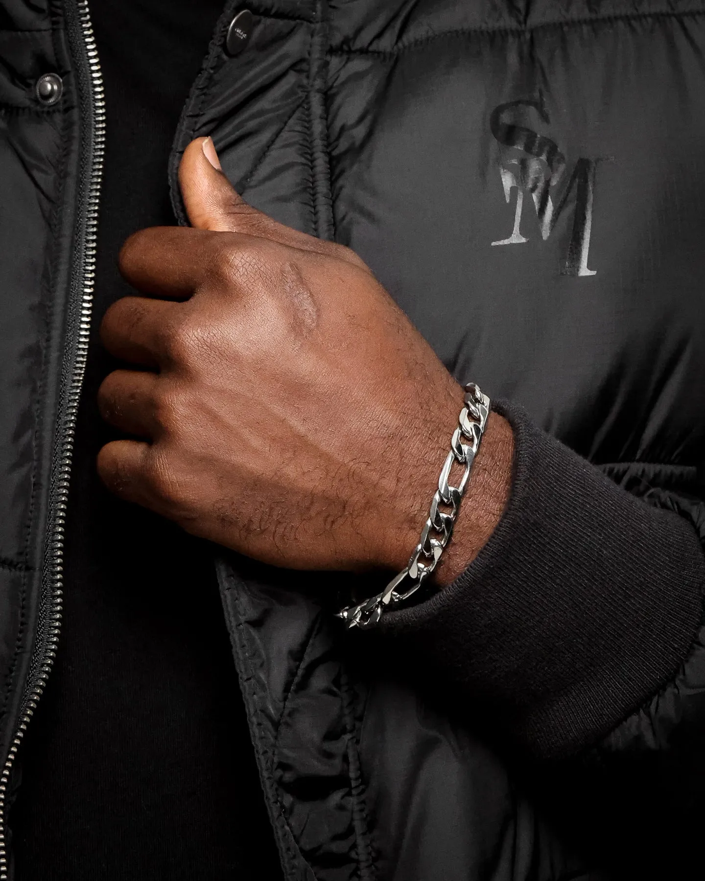 INFRA 9.5mm Figaro Bracelet Stainless Steel