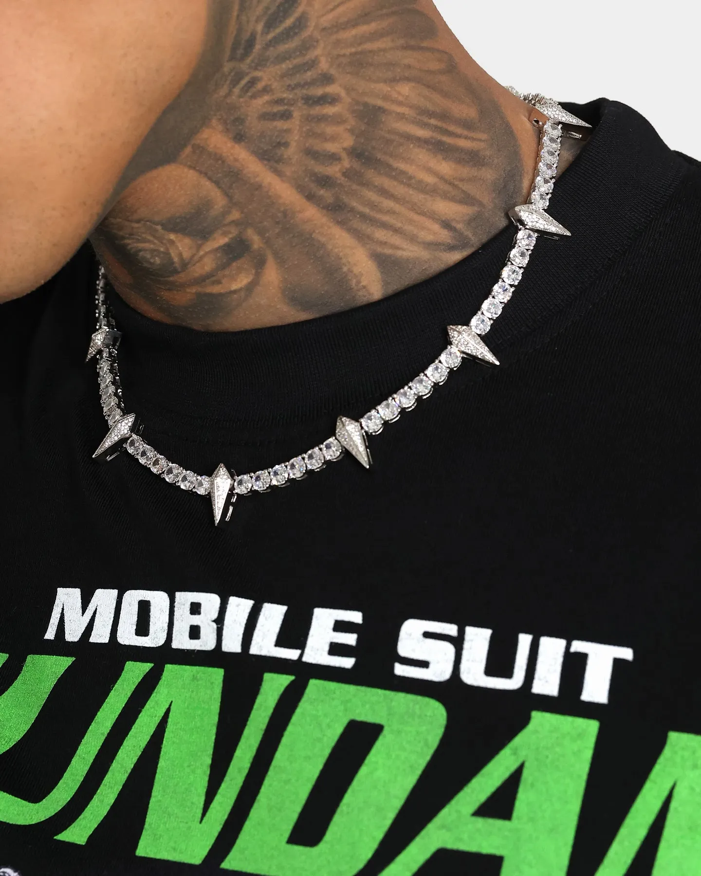 INFRA Iced Claw Necklace Iced White Gold
