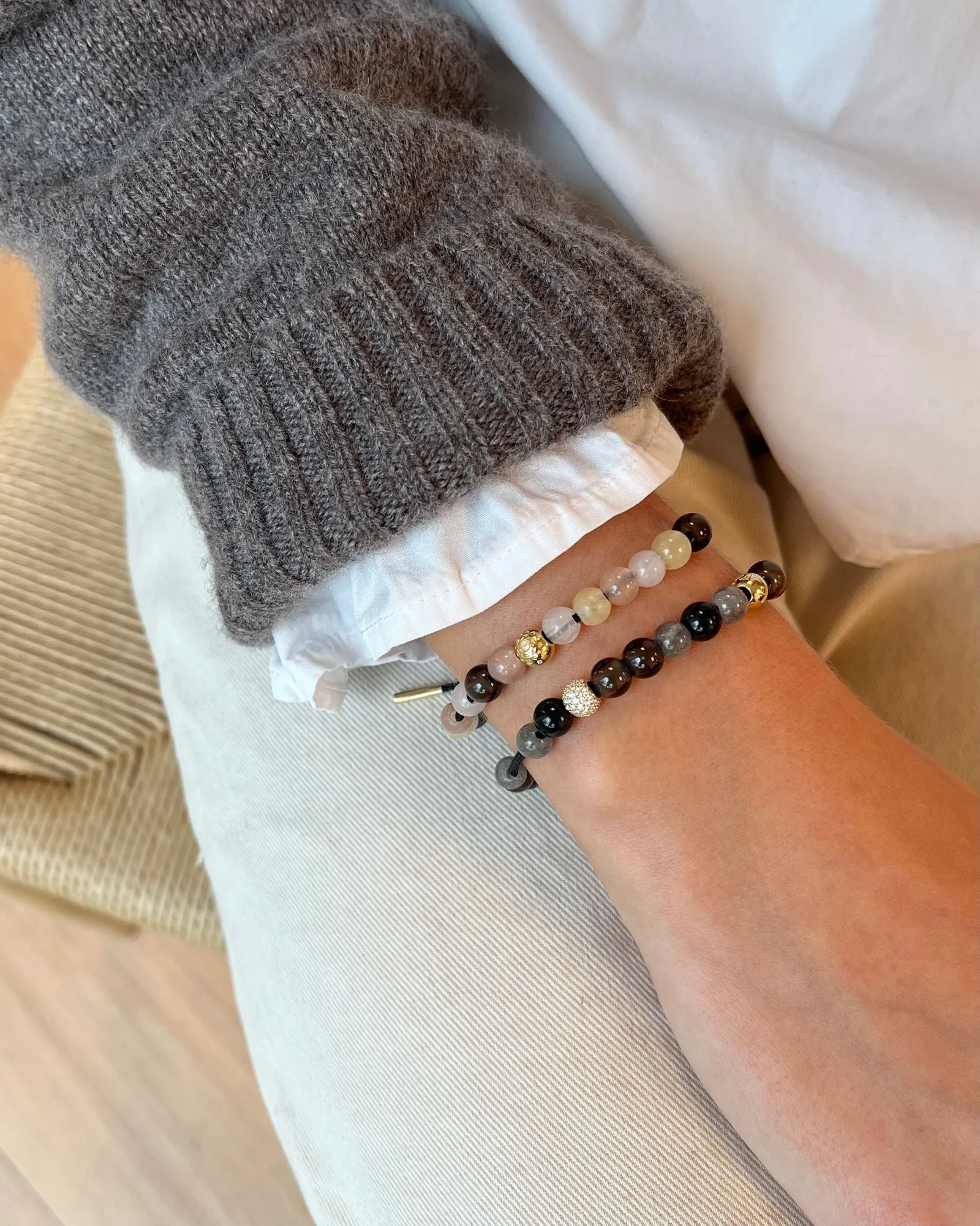 Inner Peace Initiative 18K Gold Bracelet w. Diamonds