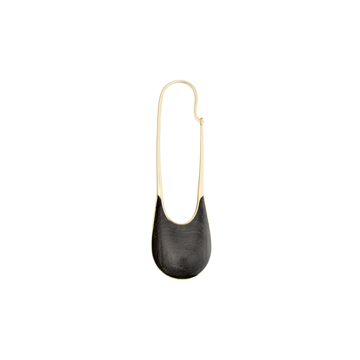Ionic Mpingo 18K Gold Earring w. Diamond