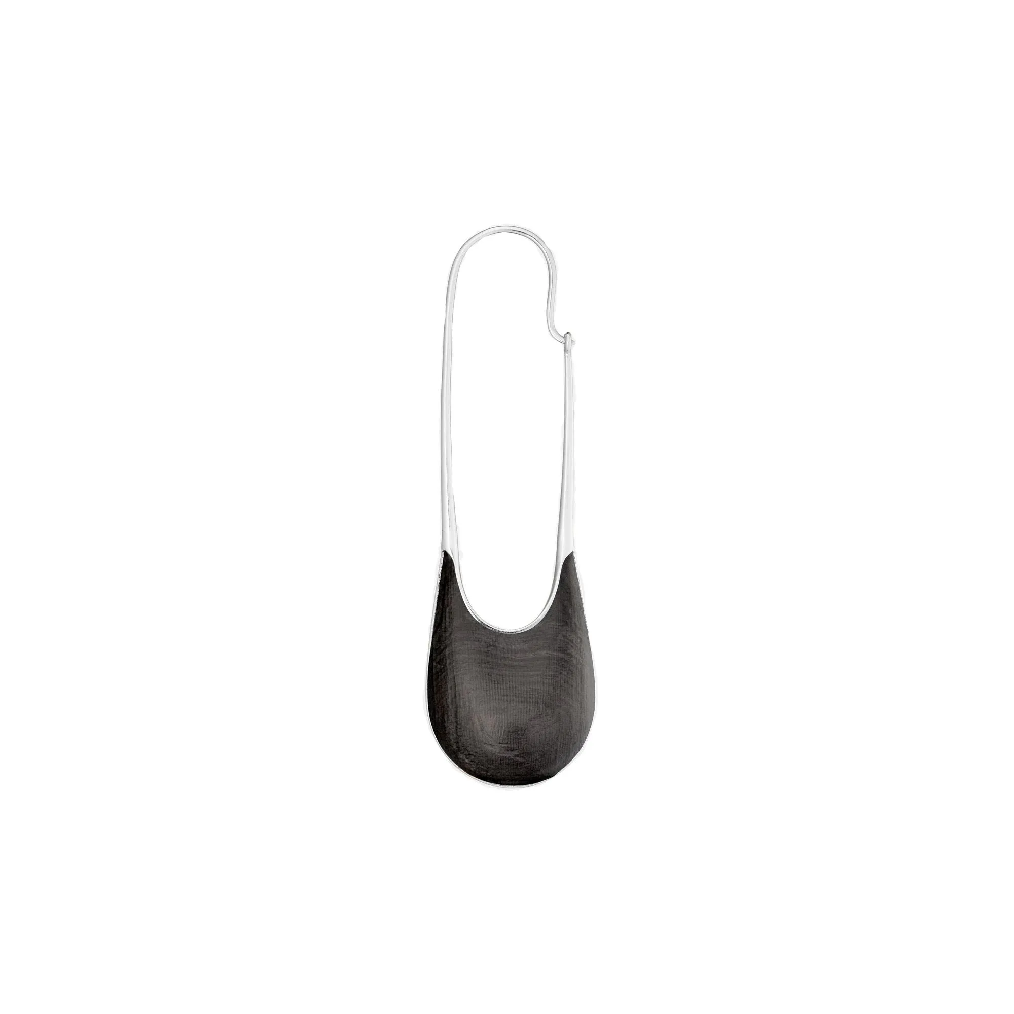Ionic Mpingo Silver Earring w. Diamond