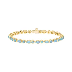 Isla Simulated Blue Opal Tennis Bracelet