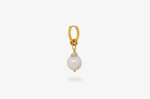 IX Bera 22K Gold Plated Hoop w. Pearl Hoop