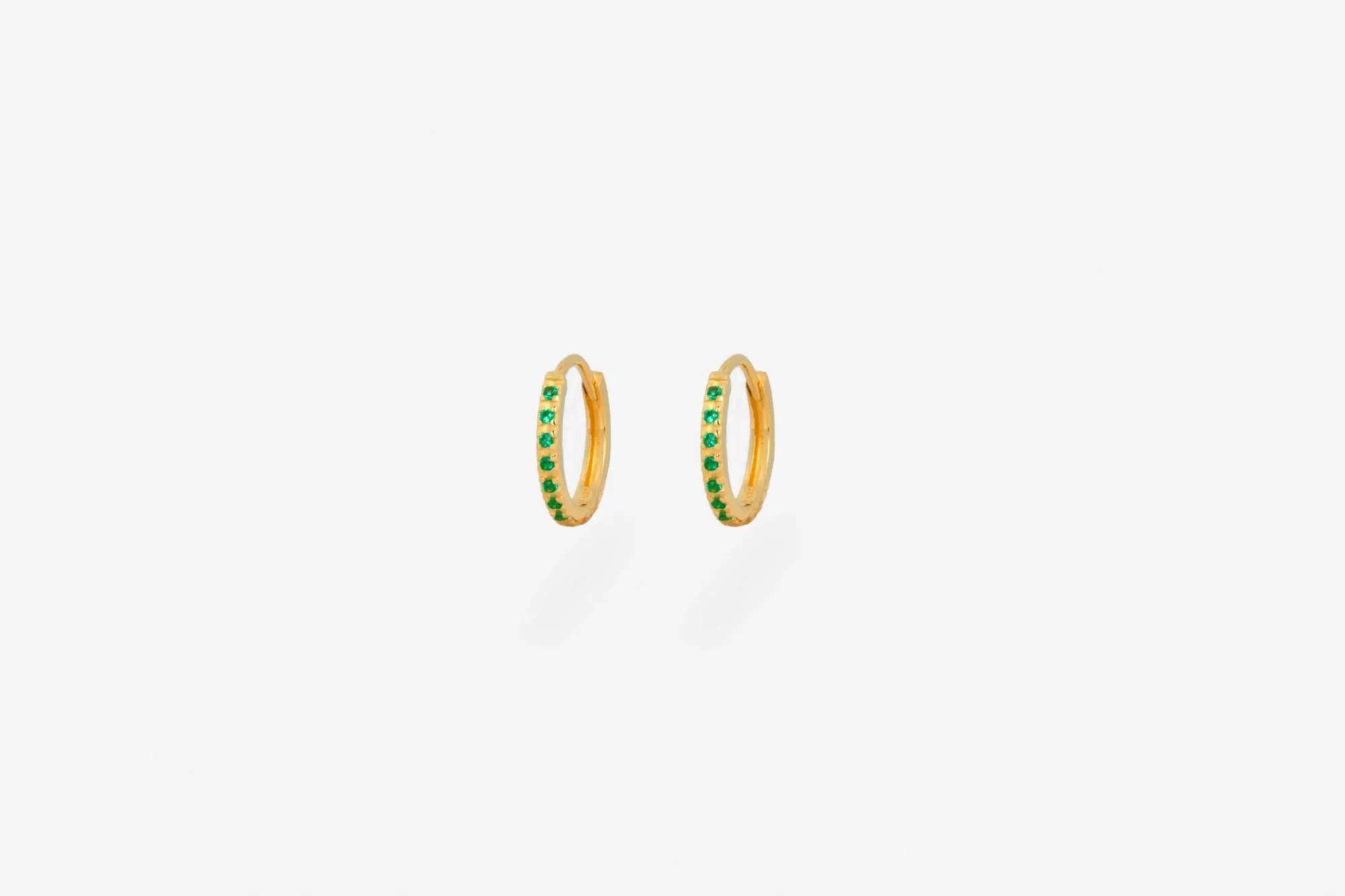 IX Billy 22K Gold Plated Hoop w. Zirconia