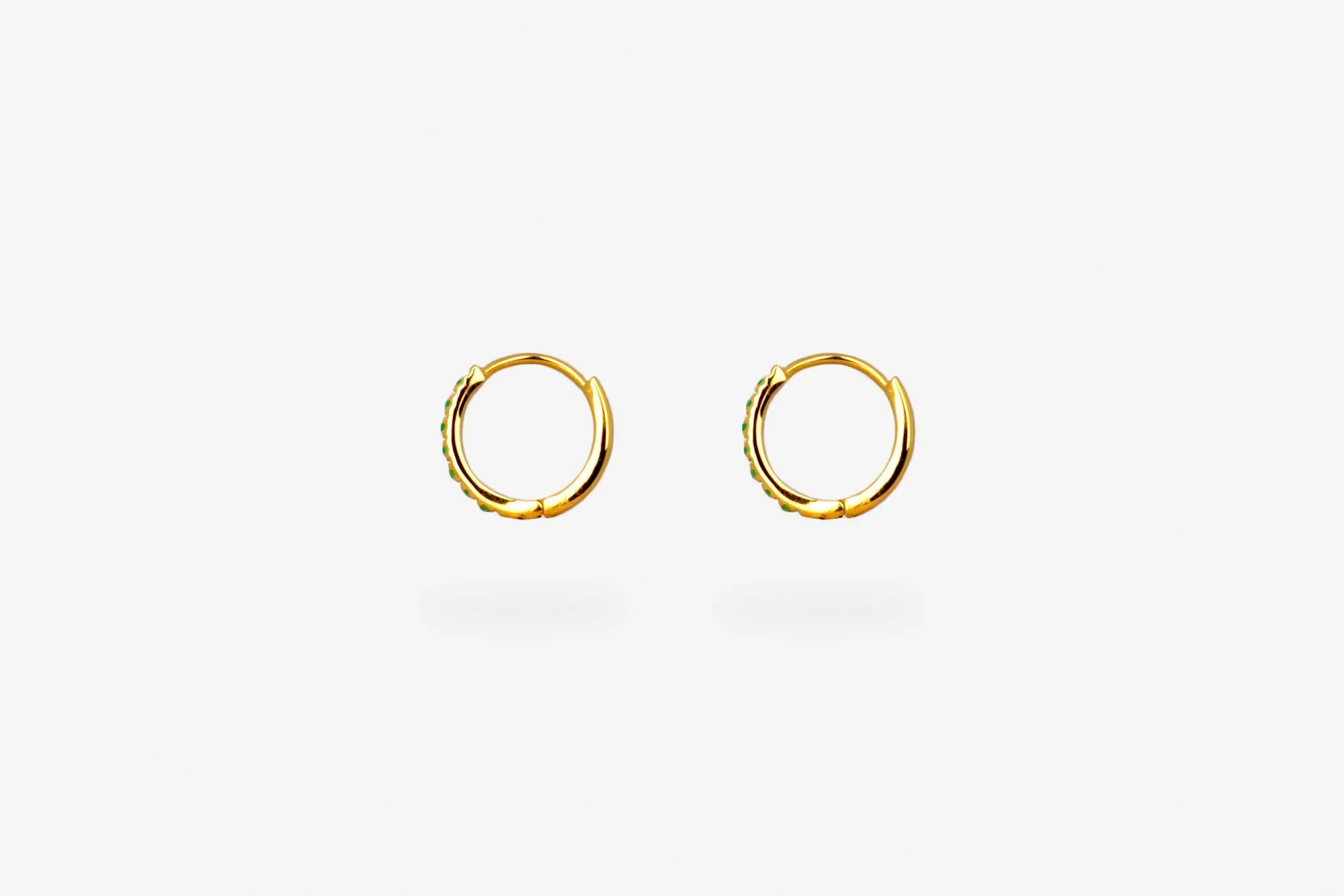 IX Billy 22K Gold Plated Hoop w. Zirconia