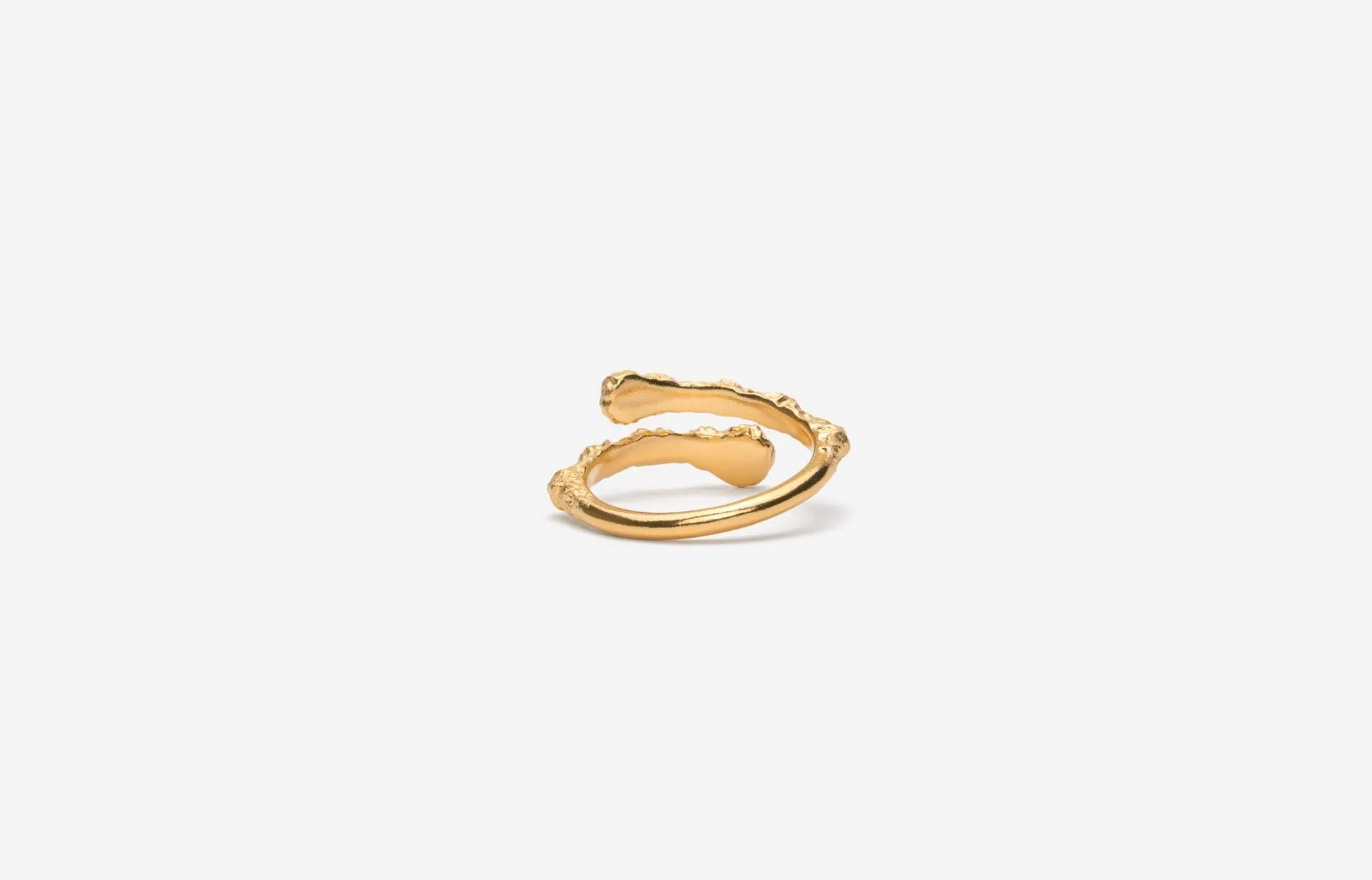 IX Crunchy Blue Nature Gold Plated Ring