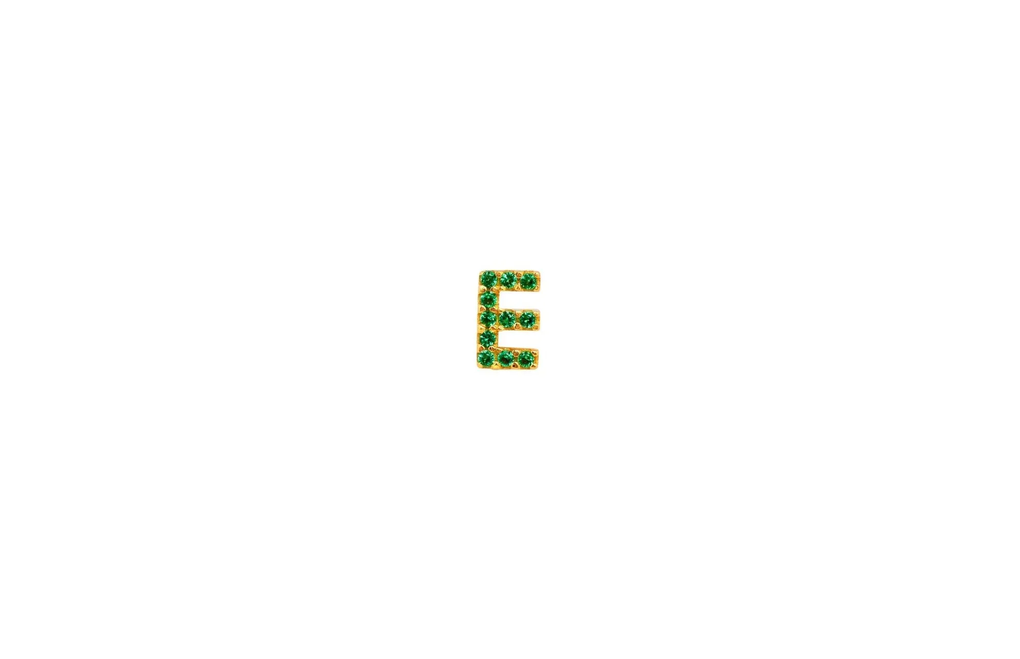 IX E 22K Gold Plated Stud w. Zirconia
