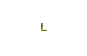 IX L 22K Gold Plated Stud w. Zirconia