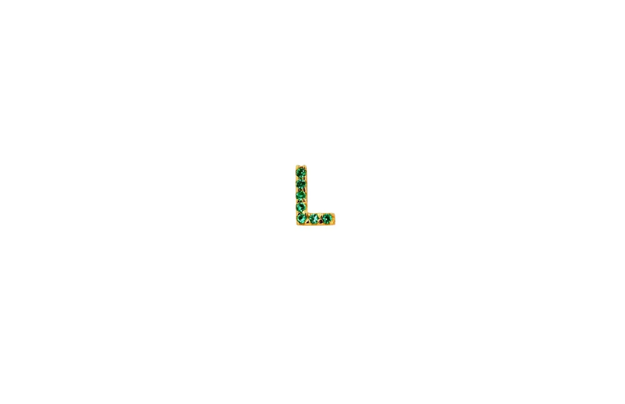 IX L 22K Gold Plated Stud w. Zirconia